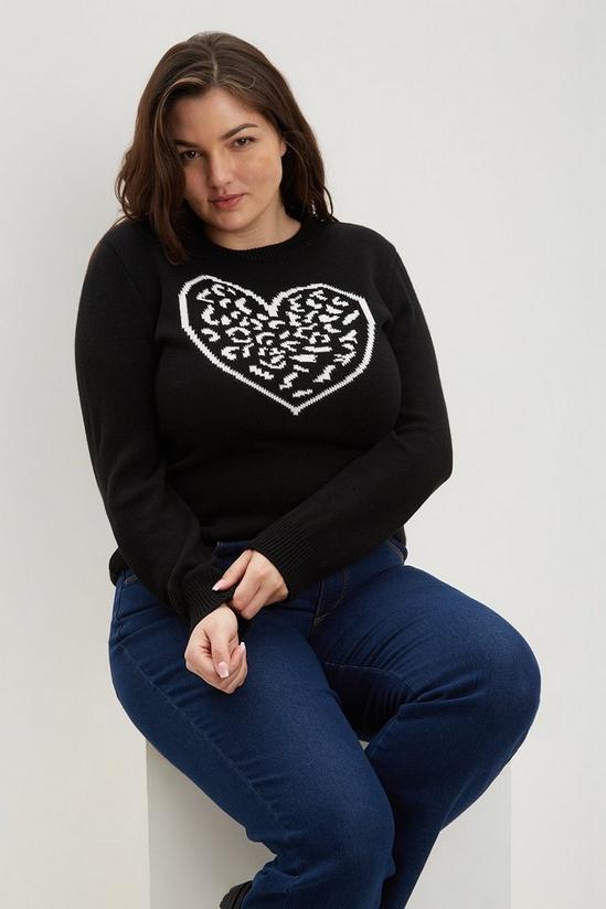 Dorothy Perkins Curve Knitted Heart Jumper 1
