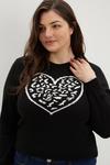 Dorothy Perkins Curve Knitted Heart Jumper thumbnail 4