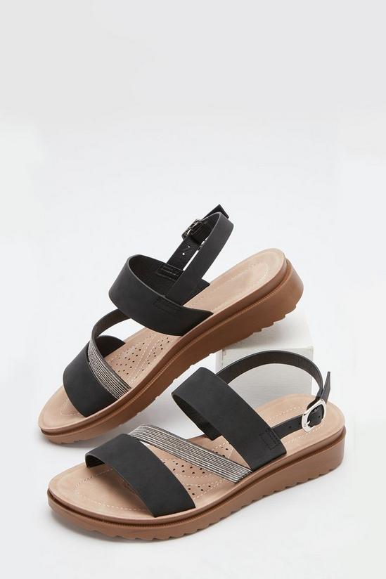 Good For the Sole Good For The Sole: Aria Extra Wide Fit Asymmetric Flat Sandal 4