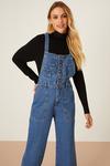 Dorothy Perkins Button Front Dungarees thumbnail 1