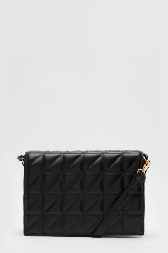 Dorothy Perkins Black Triangle Quilted Chain Bag 2