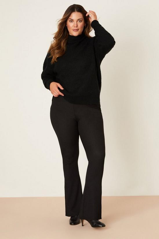 Dorothy Perkins Curve Black Flare Trousers 1