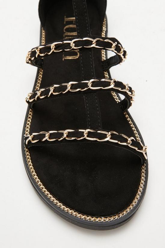 Faith Faith: Brea Flat Gladiator Chain Detail Sandal 3