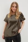 Dorothy Perkins Curve Sequin Patterned Top thumbnail 1