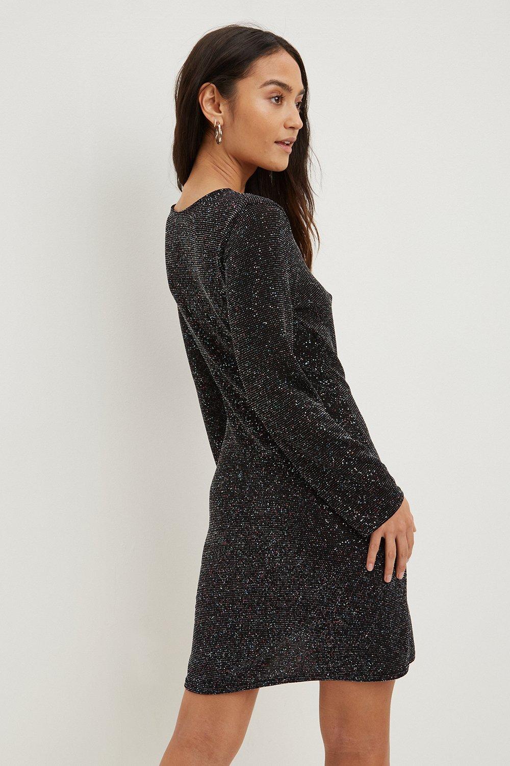 Dorothy perkins sale black glitter dress