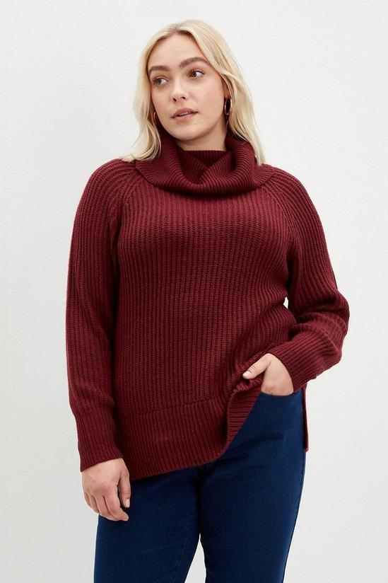 Dorothy Perkins Curve Knitted Roll Neck Jumper 1