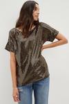 Dorothy Perkins Tall Sequin Patterned Top thumbnail 1