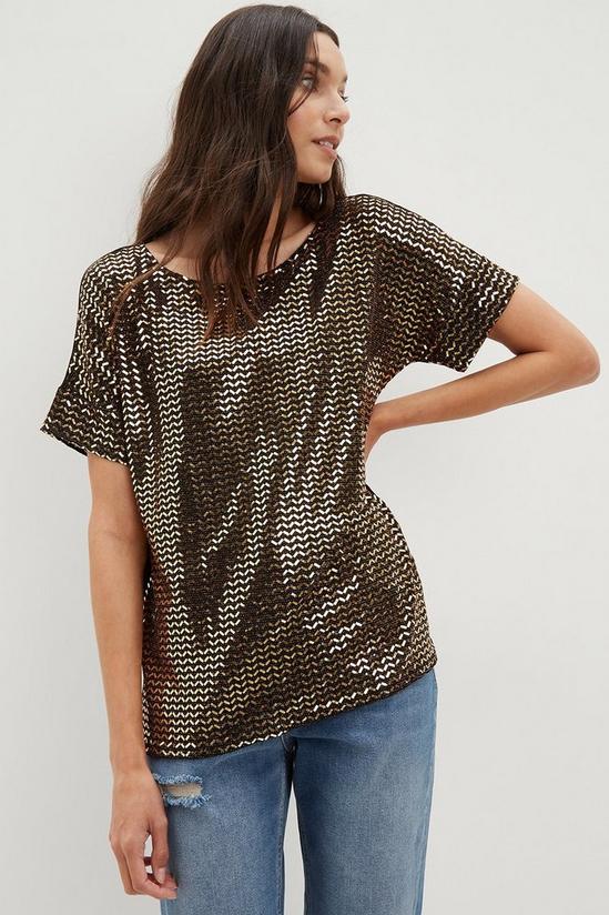 Dorothy Perkins Tall Sequin Patterned Top 1