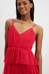 Dorothy Perkins Pink Pleated Tiered Midaxi Dress thumbnail 4
