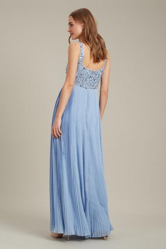 Dorothy Perkins Square Neck Embellished Pleated Maxi Dress 3