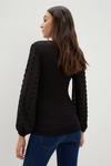 Dorothy Perkins Maternity Black Top with Woven Spot Textured Sleeve thumbnail 3