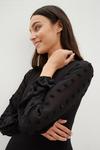 Dorothy Perkins Maternity Black Top with Woven Spot Textured Sleeve thumbnail 4