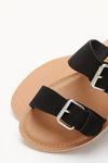 Dorothy Perkins Wide Fit Leather Jolie Double Strap Slides thumbnail 3