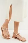 Dorothy Perkins Wide Fit Leather June Toepost Sandals thumbnail 1