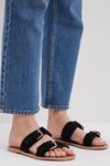 Dorothy Perkins Leather Jolie Double Strap Buckle Sliders thumbnail 1