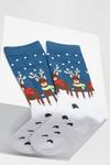 Dorothy Perkins Navy Reindeer Socks thumbnail 2