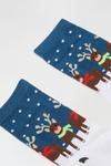 Dorothy Perkins Navy Reindeer Socks thumbnail 3