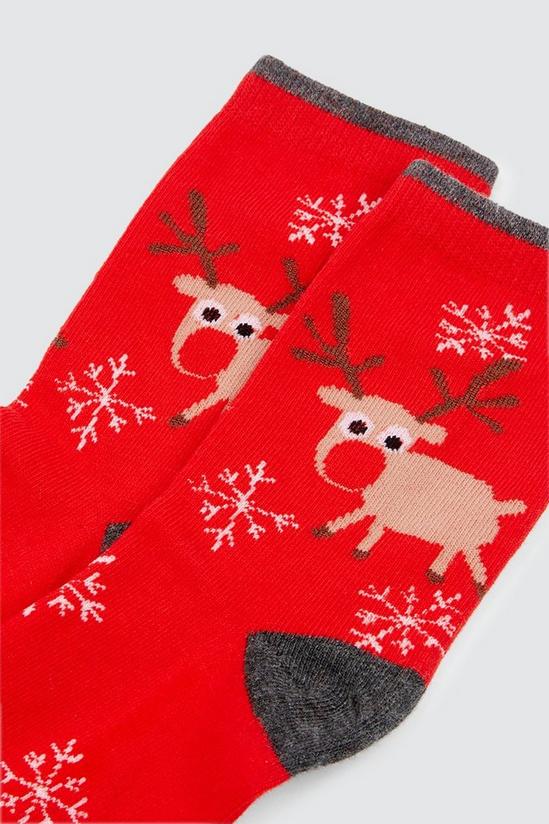 Dorothy Perkins Red Reindeer Socks 3