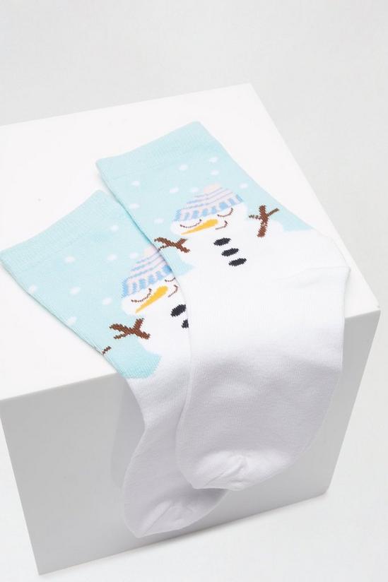Dorothy Perkins Mint Snow Man Socks 2