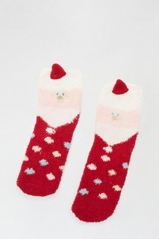 Dorothy Perkins Red Fluffy Santa Socks 1