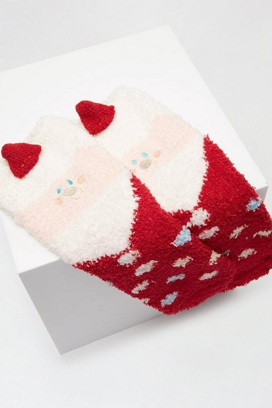 Dorothy Perkins Red Fluffy Santa Socks 2