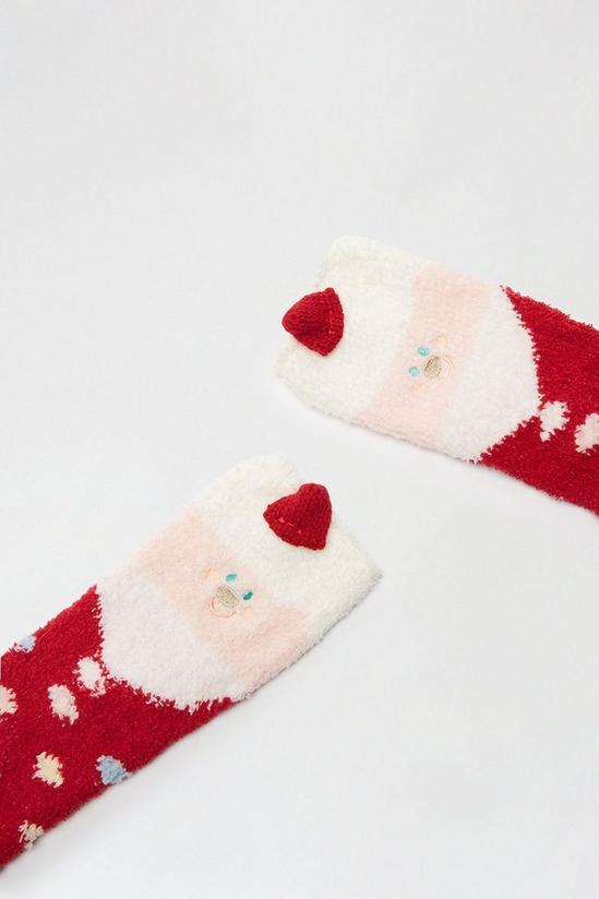 Dorothy Perkins Red Fluffy Santa Socks 3