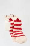 Dorothy Perkins Fluffy Striped Reindeer Socks thumbnail 2