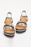 Good For the Sole Good For The Sole: Extra Wide Amber Metallic Mix Wedge Sandal thumbnail 4