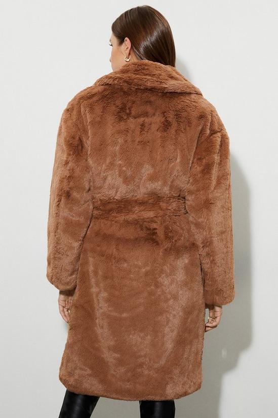 Dorothy Perkins Faux Fur Belted Coat 3