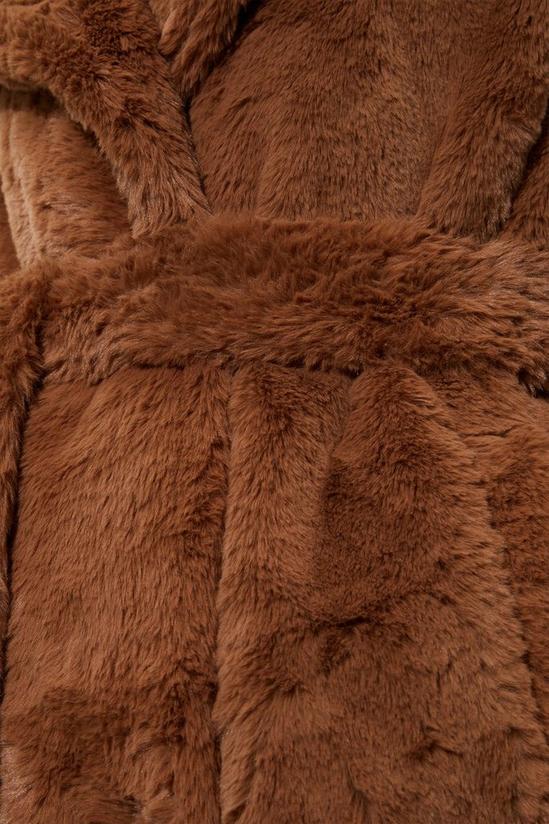 Dorothy Perkins Faux Fur Belted Coat 5