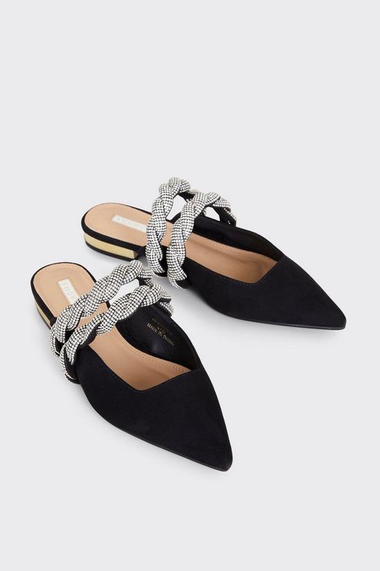 Dorothy Perkins Showcase Glam Diamante Backless Loafers 3