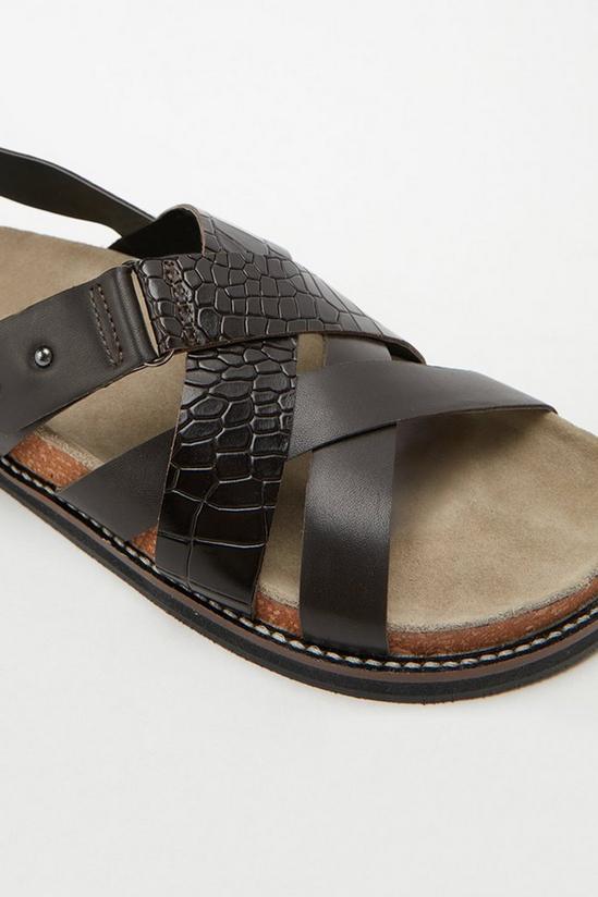 Faith Good For The Sole: Theodora Leather Strap Footbed Sandal 3