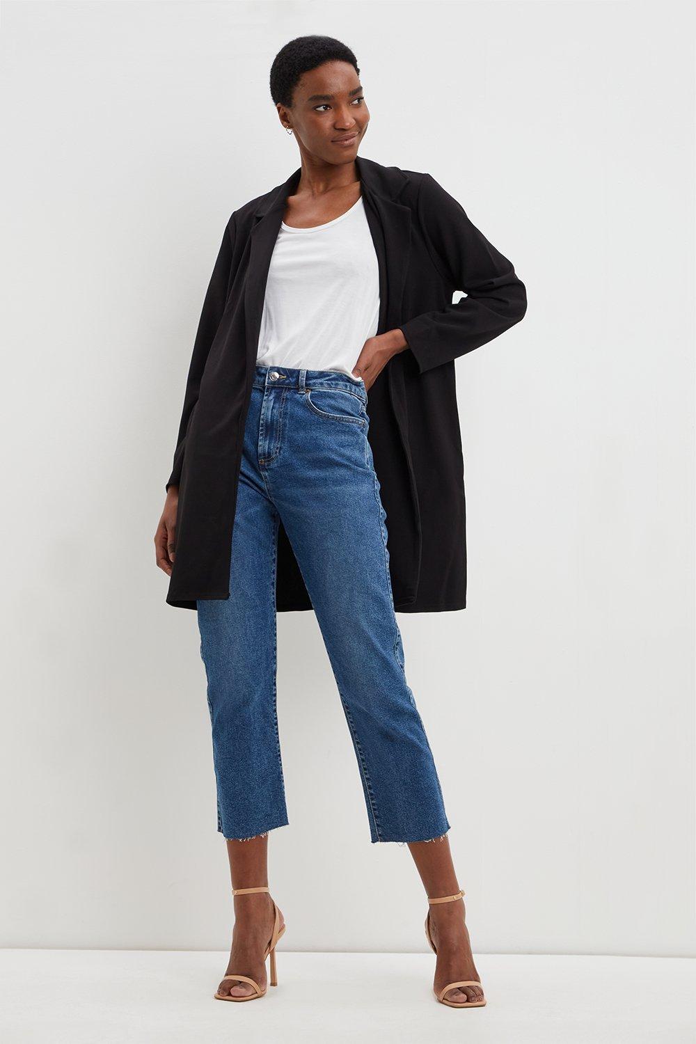 Petite black hotsell duster coat