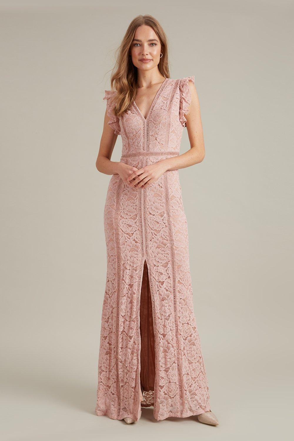 Bcbg scrolling best sale lace gown