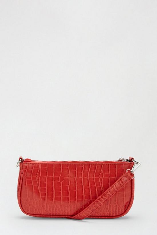 Dorothy Perkins Red Pu Croc Shoulder Bag 2
