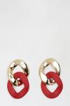 Dorothy Perkins Red And Gold Oversized Chain Link Earrings thumbnail 1