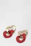 Dorothy Perkins Red And Gold Oversized Chain Link Earrings thumbnail 3