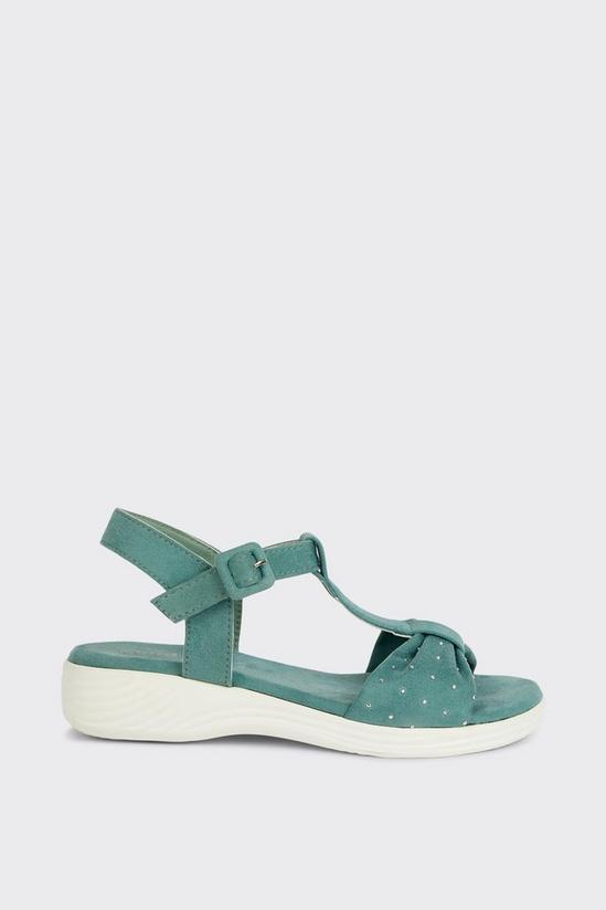 Good For the Sole Good For The Sole: Amara Wide Fit Knotted T Bar Flat Sandal 2
