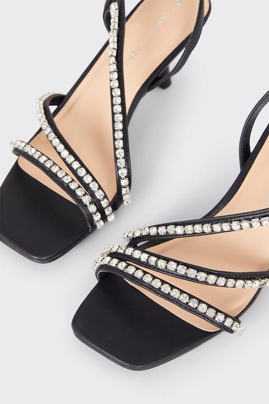 Dorothy Perkins Showcase Gracie Asymmetric Diamante Heel Sandals 4