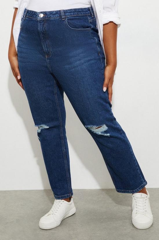 Dorothy Perkins Curve Midwash Straight Jeans 2