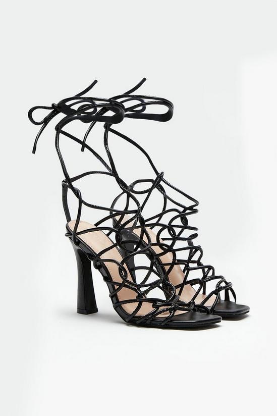 Dorothy Perkins Stace Square Toe Lace Up Sandals 2