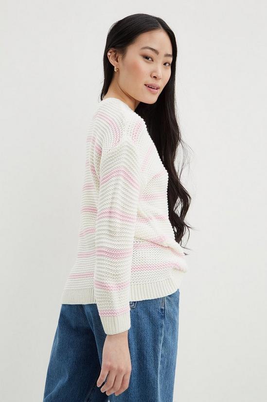 Dorothy Perkins Petite Striped Chunky Knitted Jumper 3