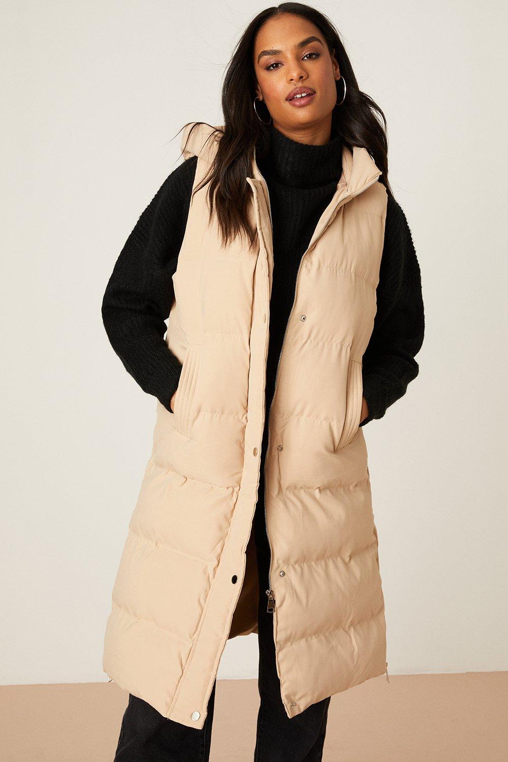 Womens Maxi Hooded Gilet
