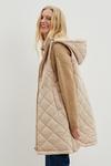 Dorothy Perkins Diamond Quilted Padded Hooded Gilet thumbnail 1