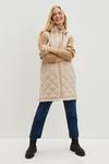 Dorothy Perkins Diamond Quilted Padded Hooded Gilet thumbnail 2