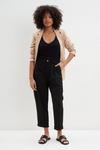 Dorothy Perkins Paperbag Tapered Linen Look Trousers thumbnail 2