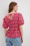 Dorothy Perkins Pink Contrast Stitch  Broderie Wrap Blouse thumbnail 3