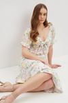 Dorothy Perkins Floral Broderie Tie Front Midi Dress thumbnail 1