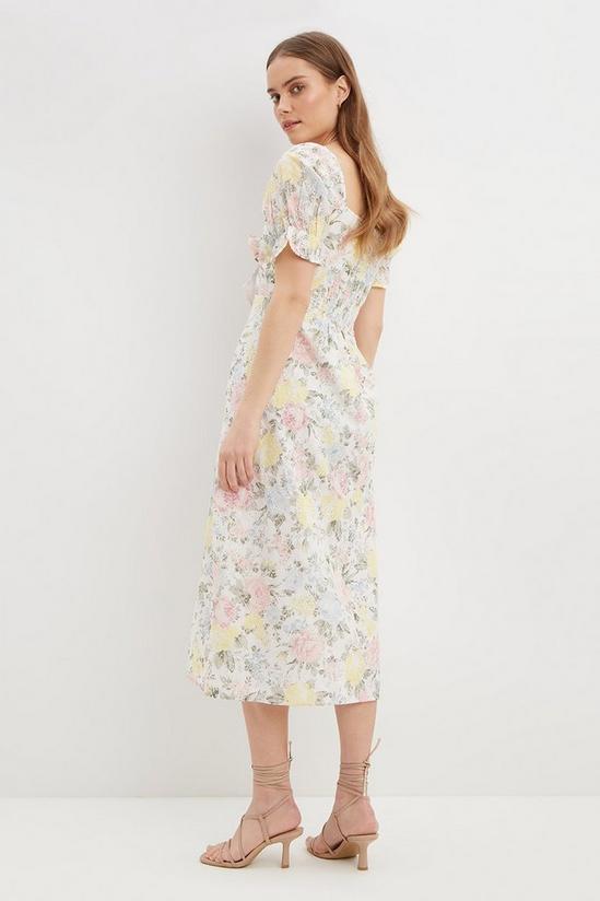 Dorothy Perkins Floral Broderie Tie Front Midi Dress 3