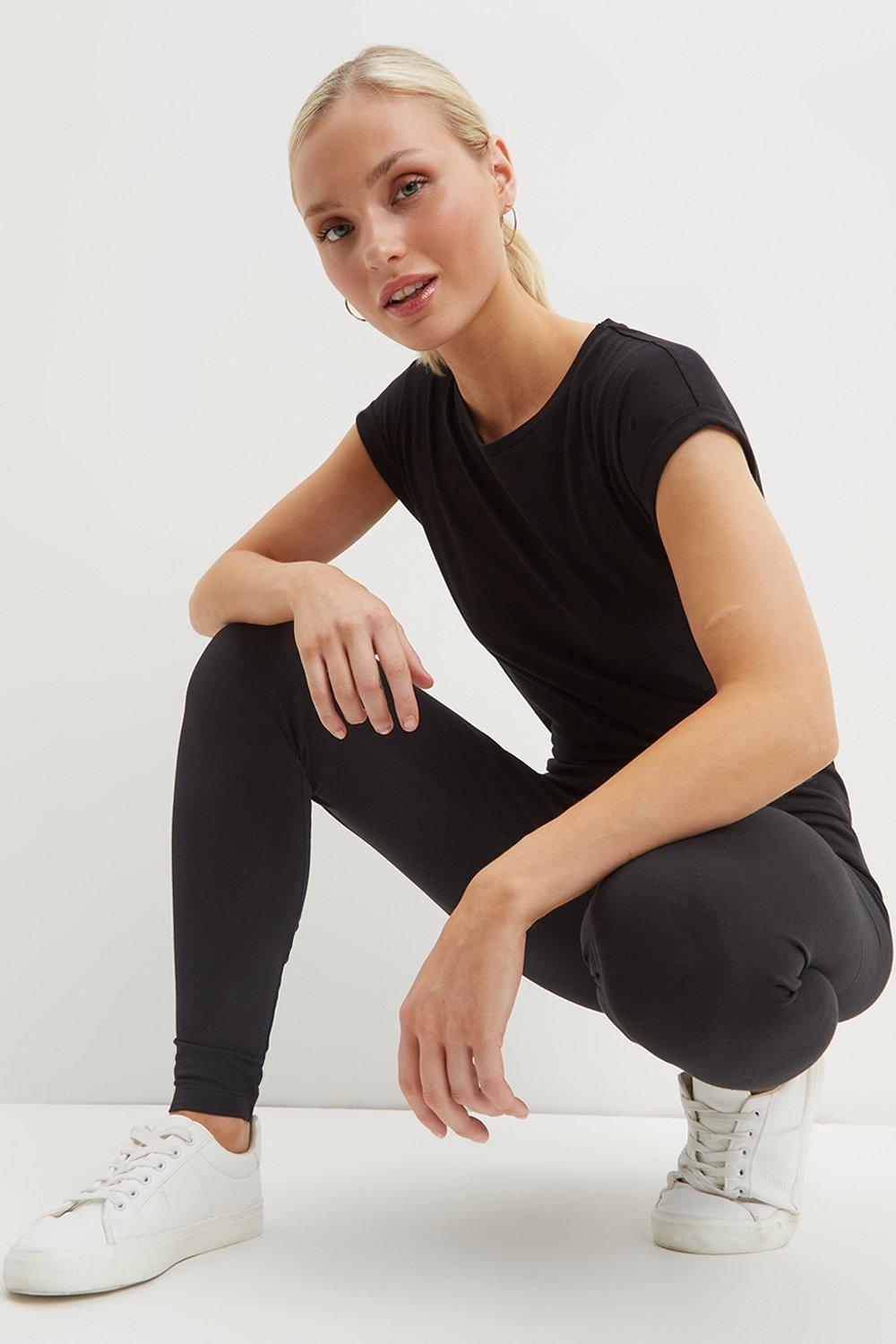 Buy PixieGirl Petite Black Ribbed Leggings from Next USA